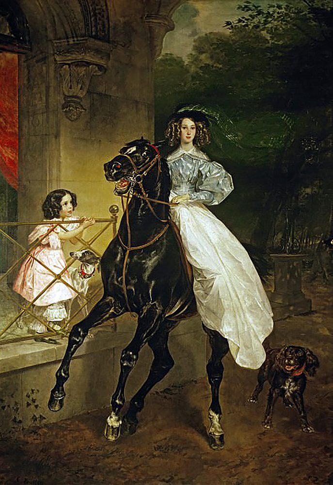 

Набор алмазной вышивки мозаики "Всадница-2". Художник Karl Bryullov