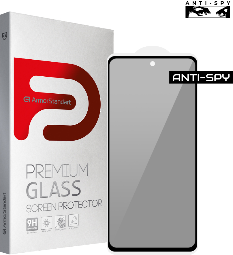 

Защитное стекло ArmorStandart Full Glue Anti Spy для Samsung Galaxy A52 (A525) Black