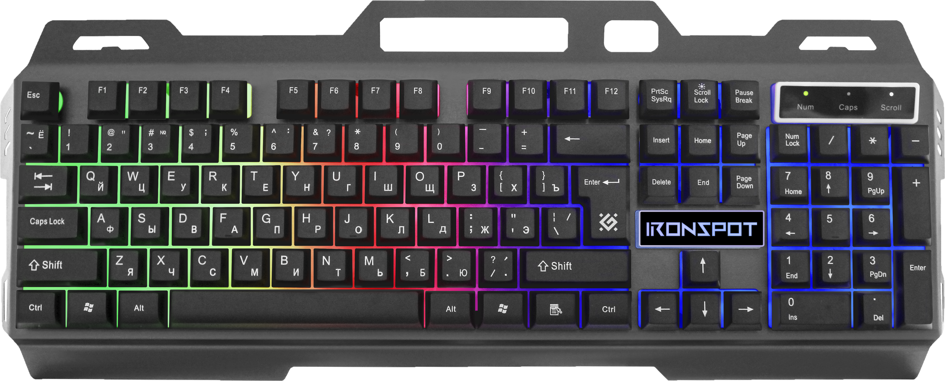 

Клавиатура проводная Defender IronSpot GK-320L USB Black (45320)