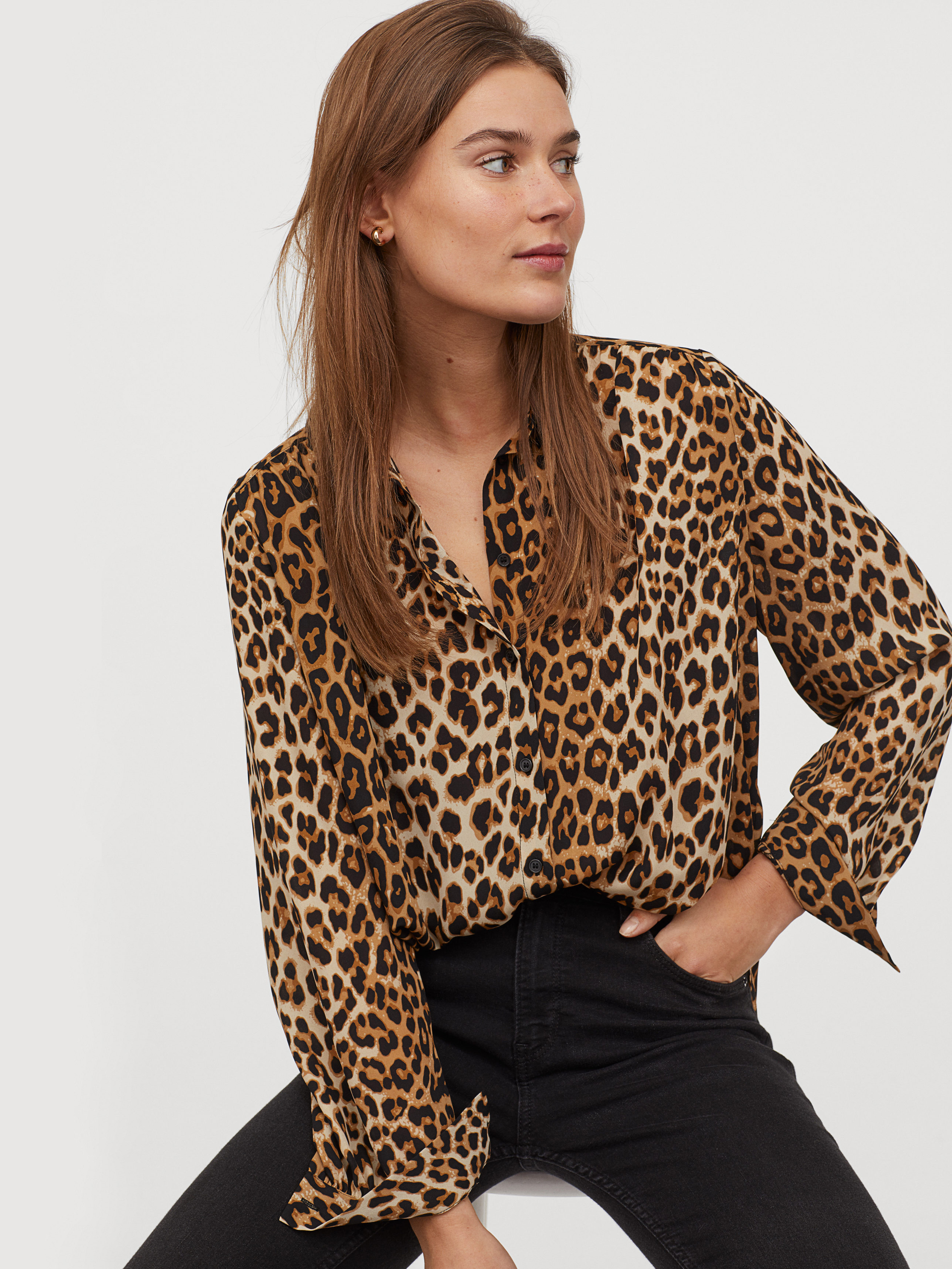 

Рубашка H&M 060842605 L Бежевая