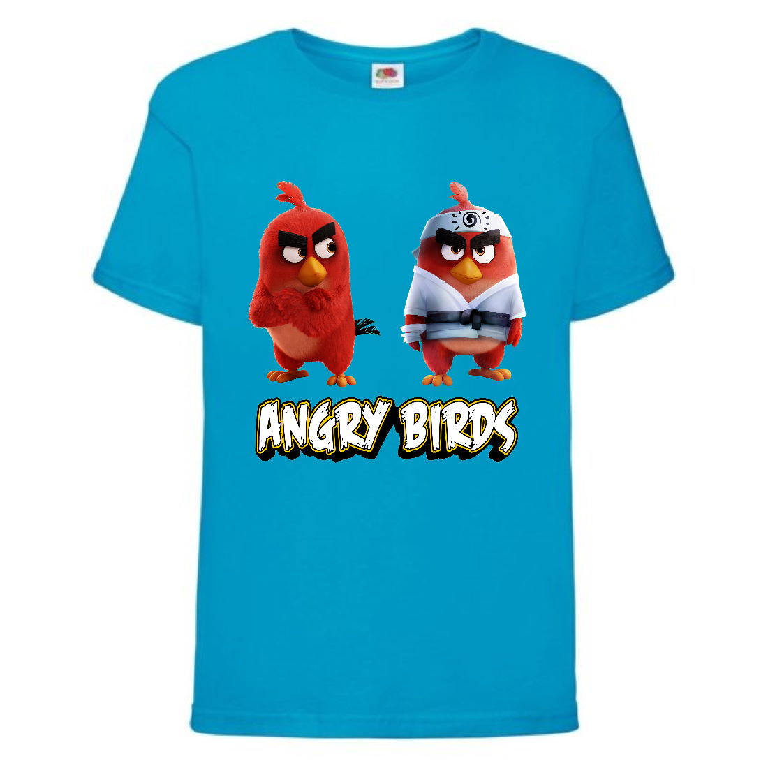 

Футболка детская Энгри Бердс (Angry Birds) голубая (AB-red&karate-blue) 104 см