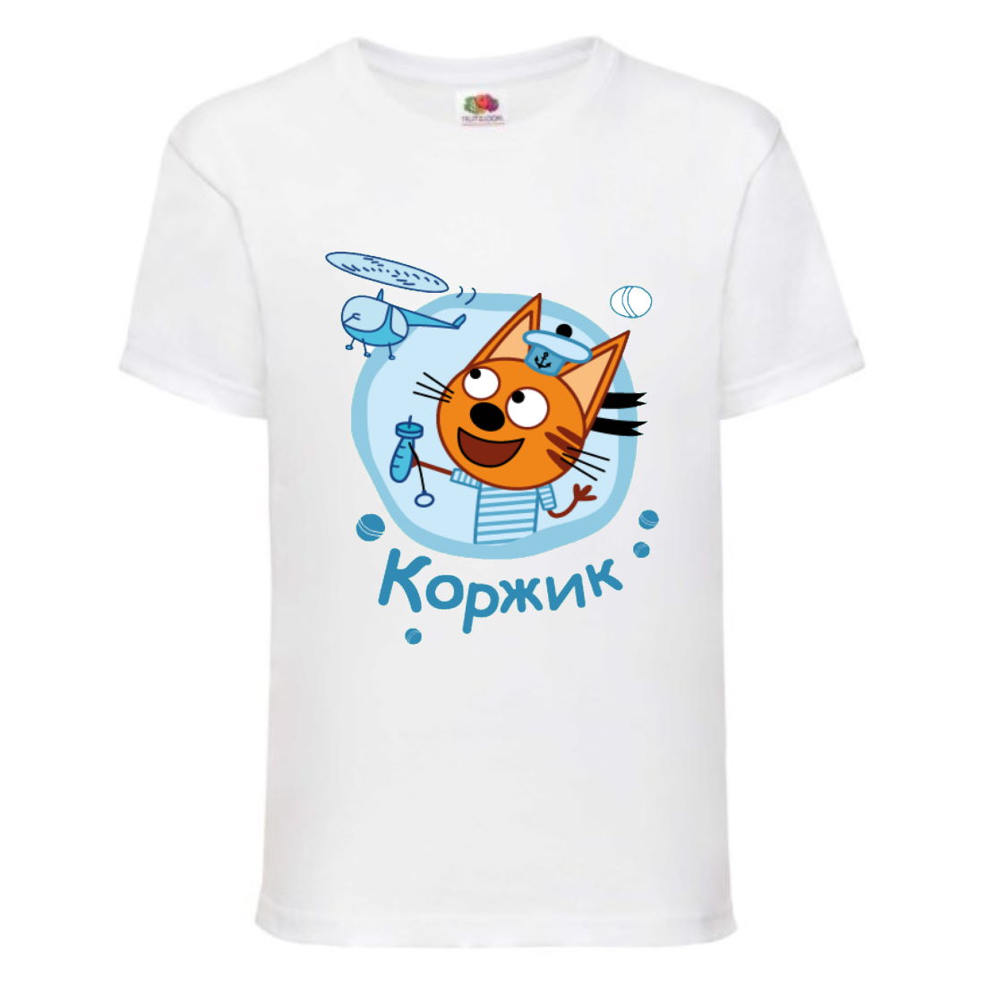

Футболка детская Три Кота 8 (Three Cats 8 TC wh 8) белая 98 см