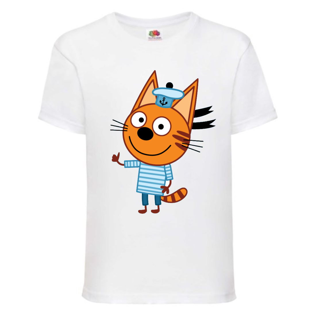 

Футболка детская Три Кота 7 (Three Cats 7 TC wh 7) белая 98 см
