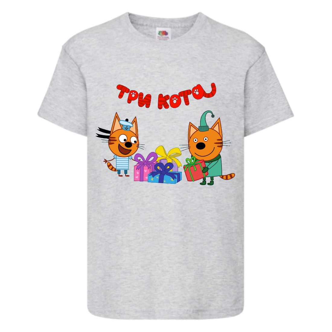 

Футболка детская Три Кота 9 (Three Cats 9 TC gr 9) серая 104 см