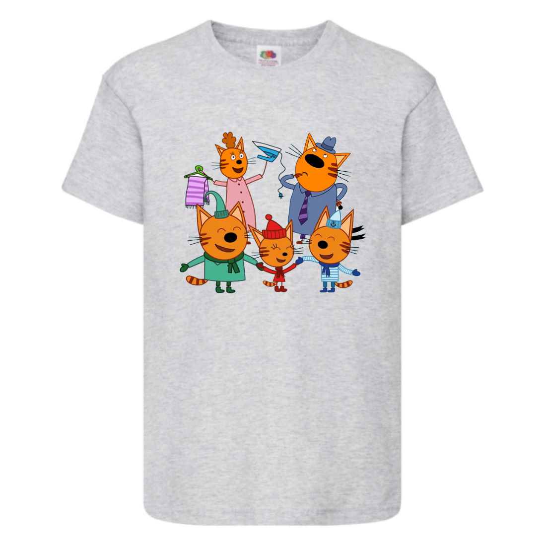 

Футболка детская Три Кота 01 (Three Cats 01 TC gr 01) серая 104 см