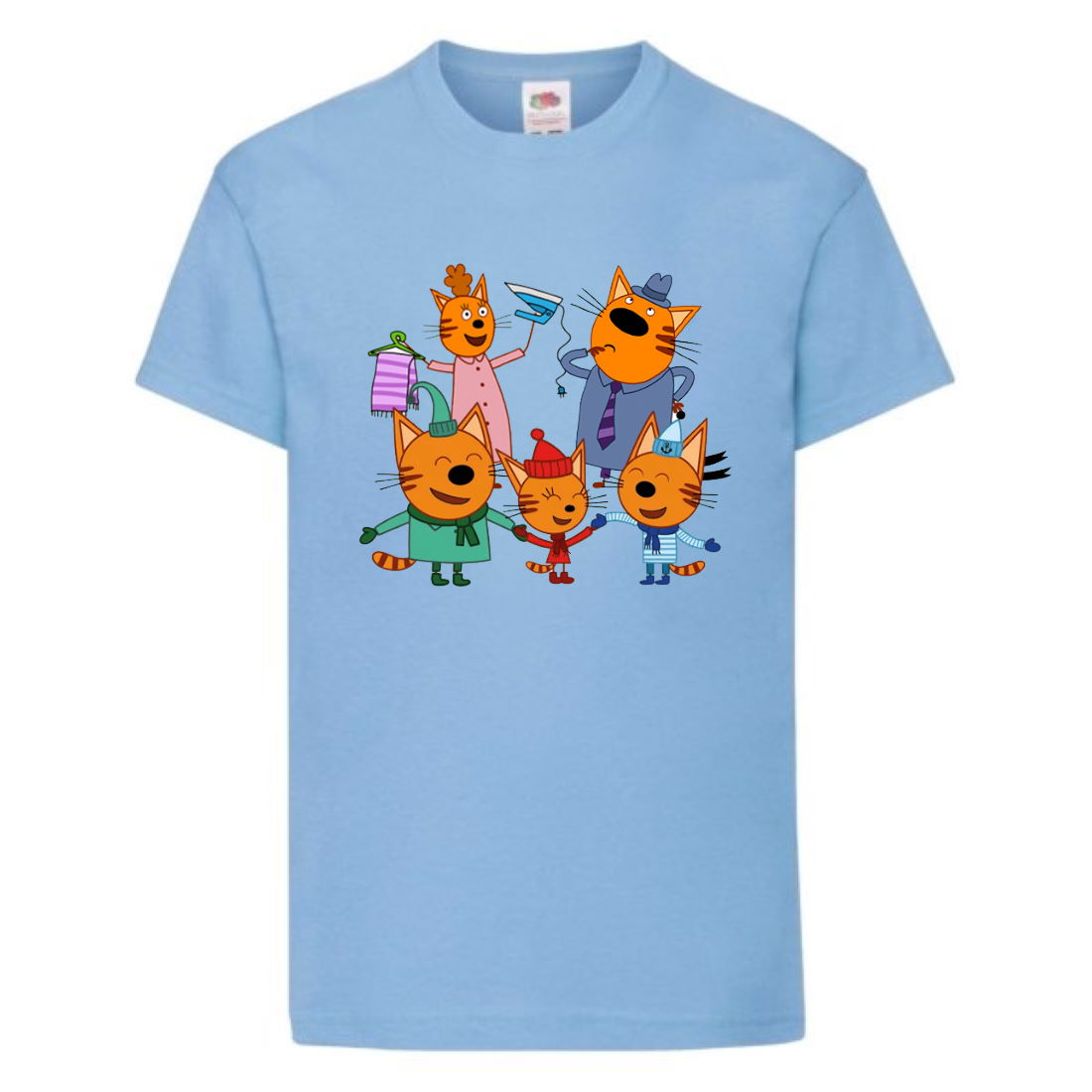 

Футболка детская Три Кота 01 (Three Cats 01 TC lblu 01) голубая 104 см