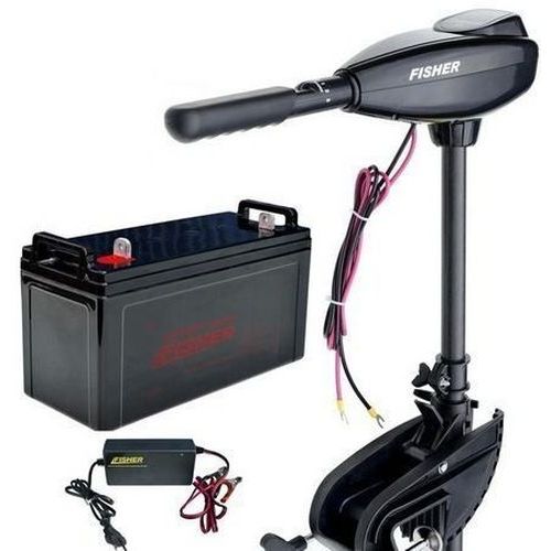 

Электромотор для лодки Fisher 36lbs; 12V; AGM аккумулятор 12V; 100a/h; Зарядка 10A; Лодочный электромотор Фишер 36;