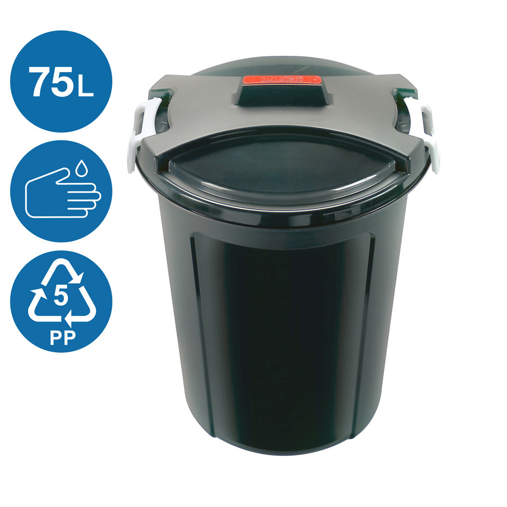 

Ведро-контейнер для мусора с крышкой 75л, d55 h65 Heidrun Refuse