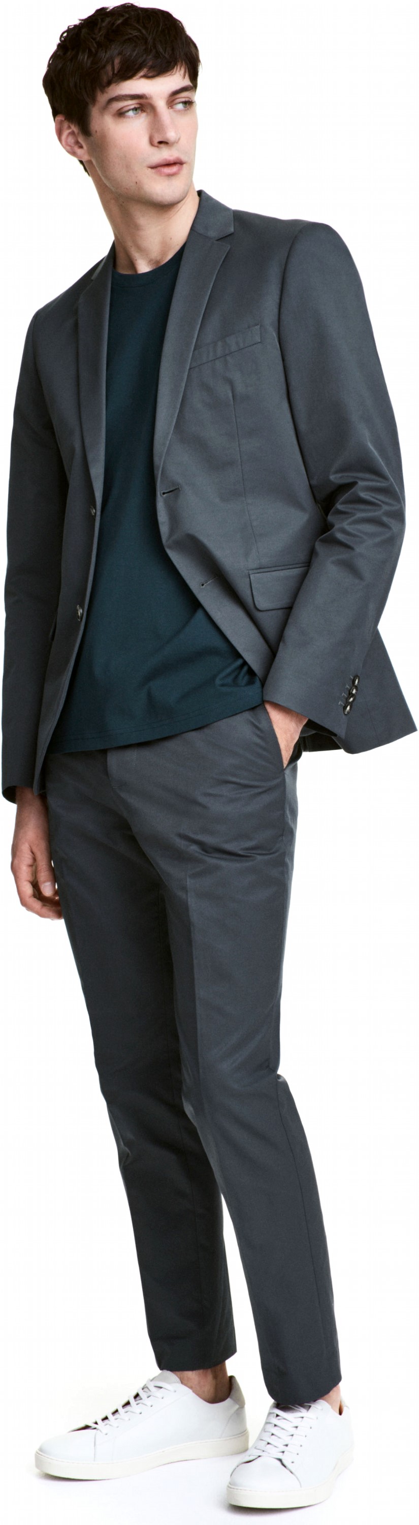 

Брюки H&M 04VUK32 58 Серо-зеленые