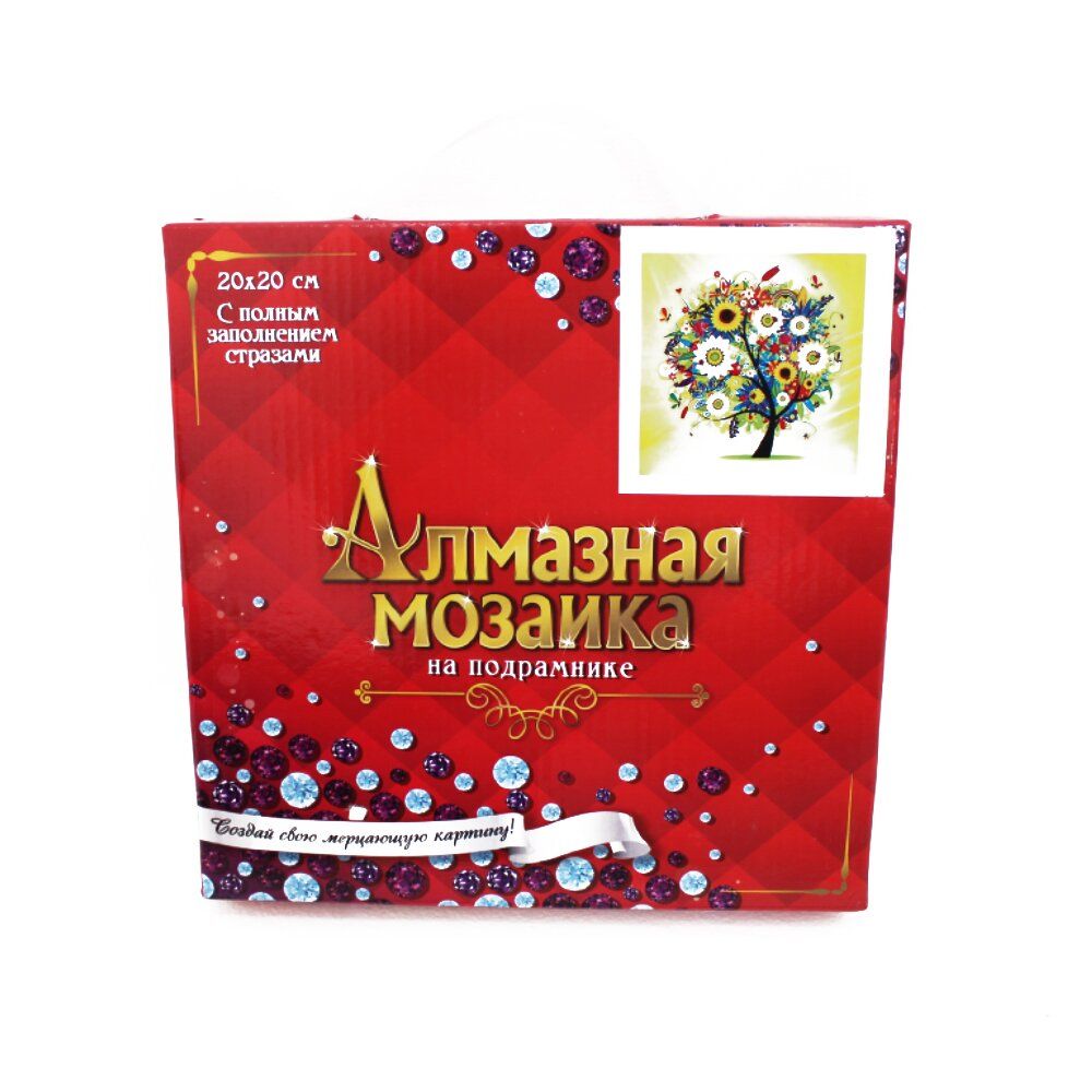 

Набір для творчості DIY Алмазна мозаїка на підрамнику 20х20 Дерево квітуче (2000903595786)