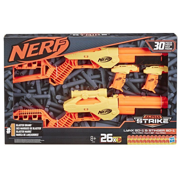 

Бластер Hasbro Nerf Альфа Страйк Лункс і Стінгер E7579 (5010993624638)