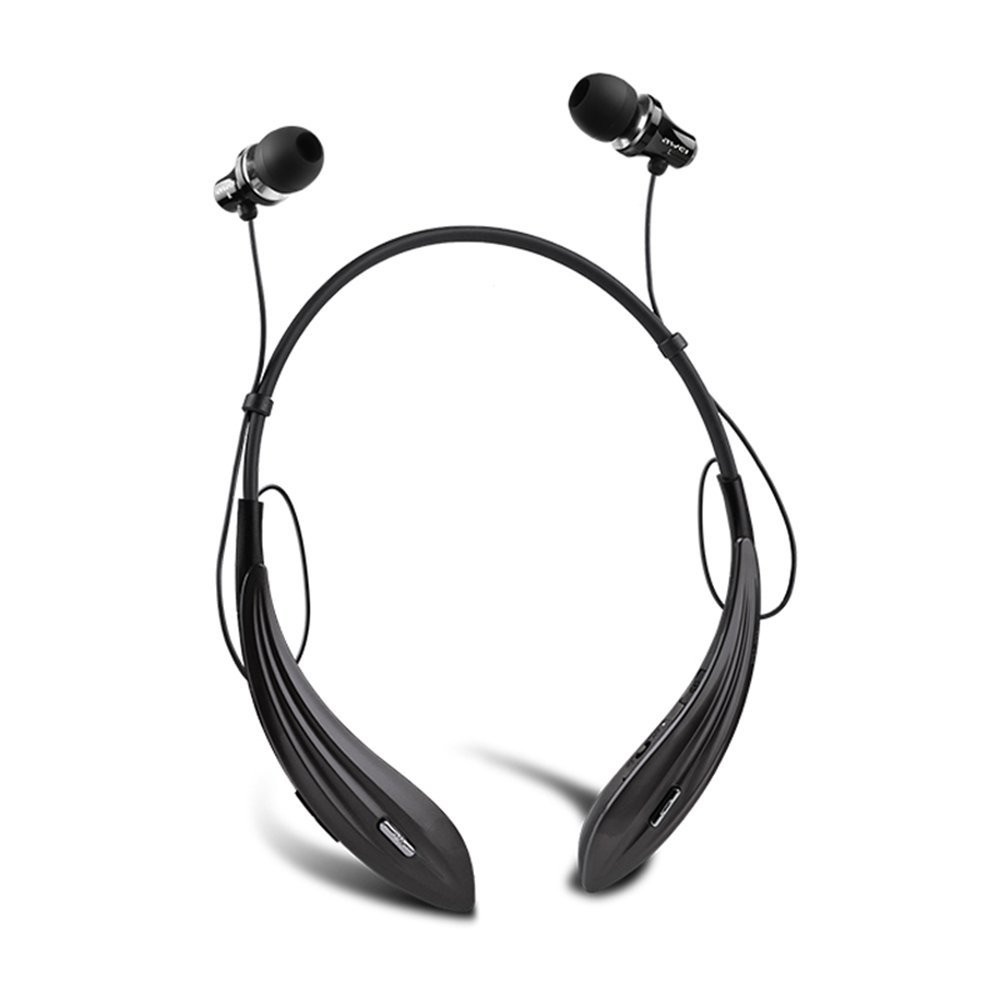 

Беспроводные Bluetooth наушники Awei A810BL с шейным ободом (Черный)