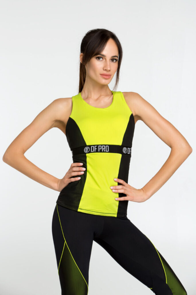 

Женский спортивный комплект (Леггнисы и Майка) Designed for Fitness PRO Beat L лимоннный
