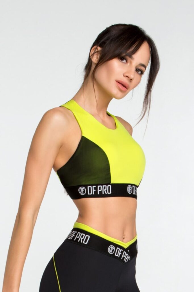 

Спортивный женский топ Designed for Fitness Pro Bra Beat  желтый/черный, Спортивный женский топ Designed for Fitness Pro Bra Beat L желтый/черный