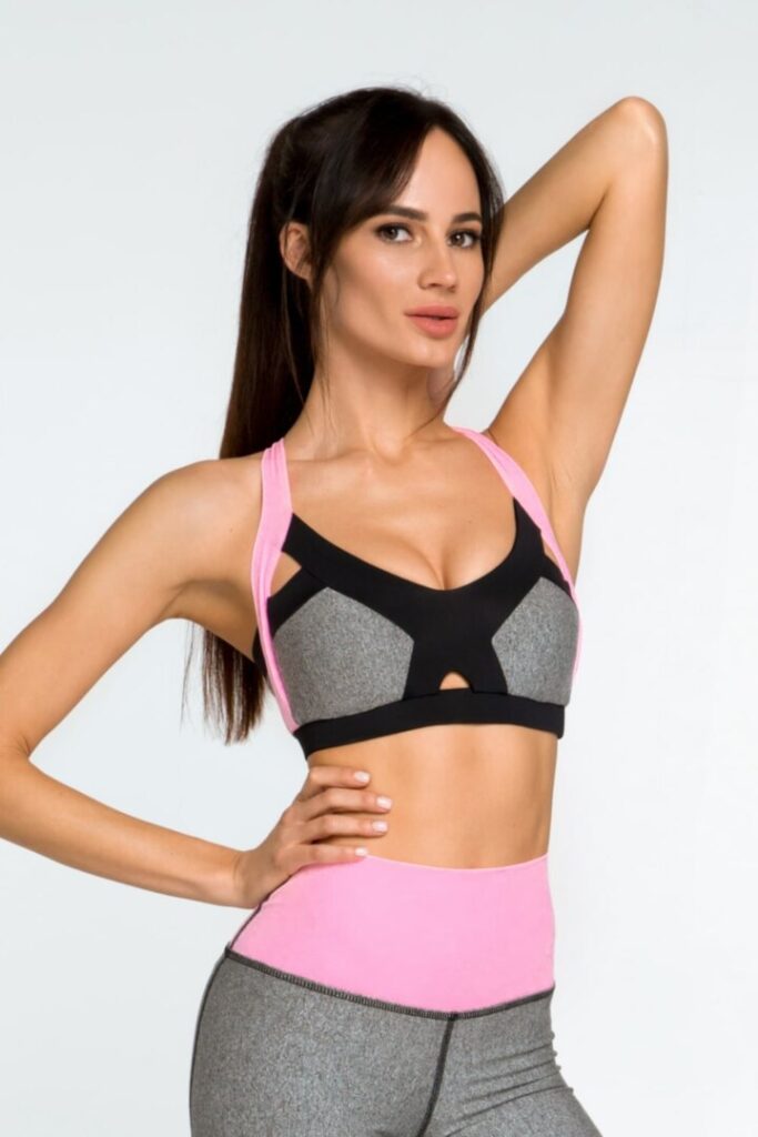 

Спортивный женский топ Designed for Fitness Jersey Milkshake  розовый/черный/серый, Спортивный женский топ Designed for Fitness Jersey Milkshake L розовый/черный/серый