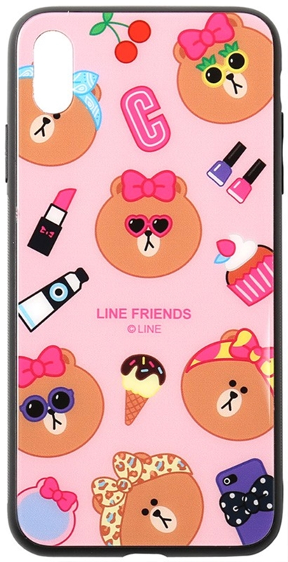 

Панель TOTO Cartoon Print Glass Case для Apple iPhone X/Xs Line friends Linc