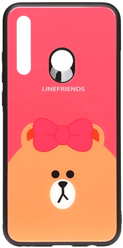 

Панель TOTO Cartoon Print Glass Case для Huawei P Smart+ 2019 Line friends Brown