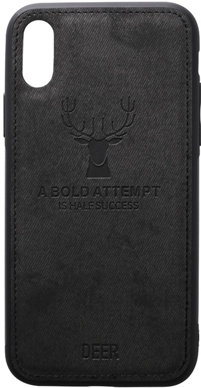 

Панель TOTO Deer Shell With Leather Effect Case для Apple iPhone Xs Max Black
