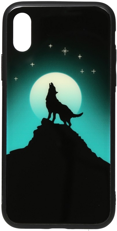 

Панель TOTO Night Light Print Glass Case для Apple iPhone Xs Max Howling Wolf