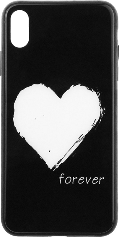 

Панель TOTO Glass Fashionable Case для Apple iPhone Xs Max White Heart on Black