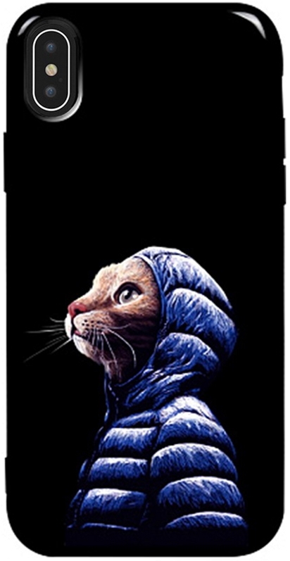 

Панель TOTO Pure TPU 2mm Print Case для Apple iPhone X/Xs #76 Catcoat Black