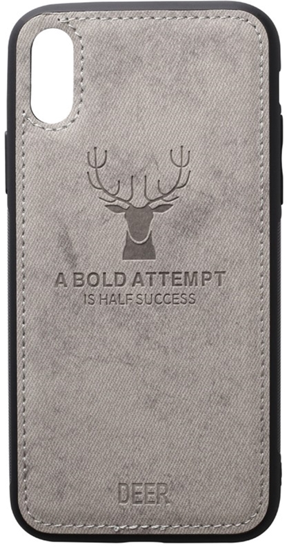 

Панель TOTO Deer Shell With Leather Effect Case для Apple iPhone X/Xs Grey