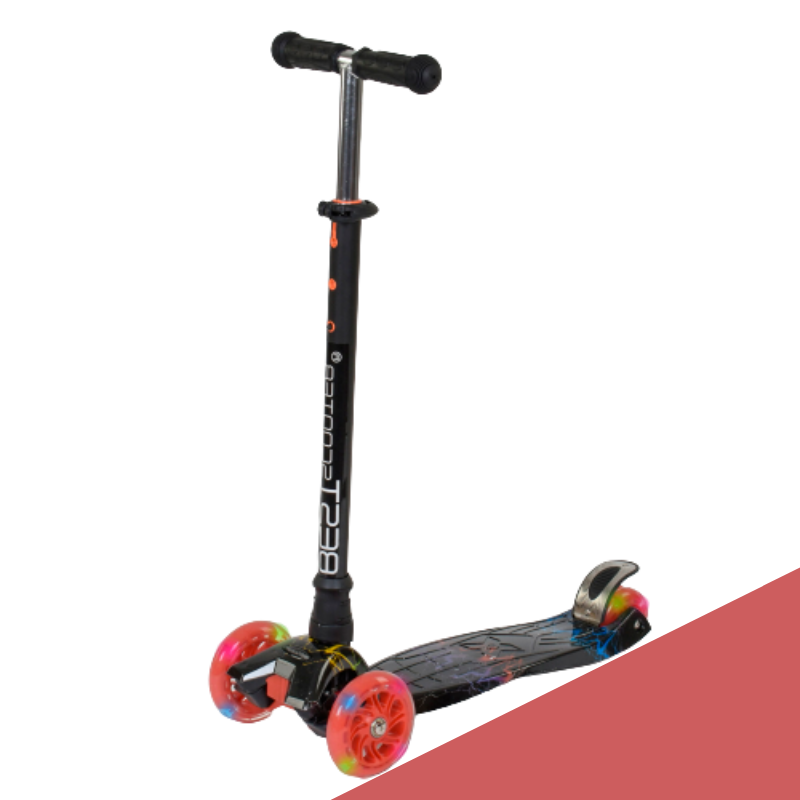 

Самокат детский от 3 лет трехколесный со светящимися колесами Best Scooter MAXI Складной Синий (74310)