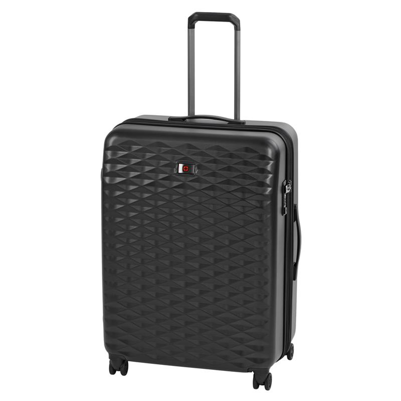 

Чемодан пластиковый Wenger, Lumen 28", большой, 4 колеса, (чёрный)