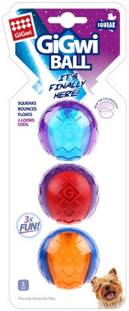 

Игрушка для Собак Gigwi Ball Мяч 5 см с Пищалкой, Набор из 3 шт