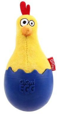 

Игрушка для Собак Gigwi Egg Ципленок Неваляшка с Пищалкой 14 см