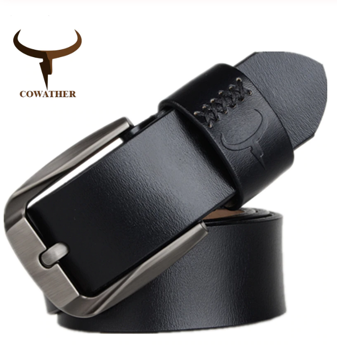 

Кожаный мужской ремень Primo Cowather XF008 - Black Primo черный