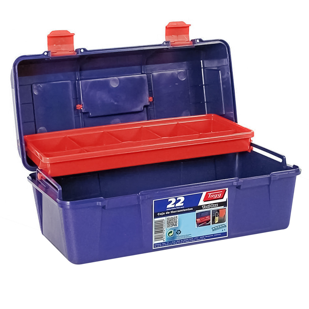 

Ящик Tayg Box 22 Caja htas 35,6x18,4x16,3 см для инструментов+вкладка пластиковый синий