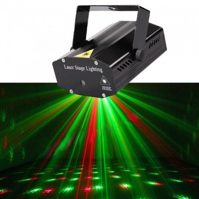 

Лазерный проектор Диско LASER HJ09 2 in 1 Laser Stage с триногой Чёрный