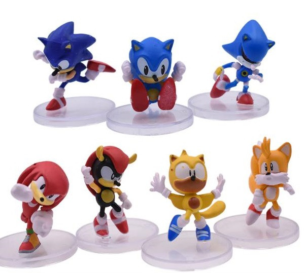 

Игровой набор Super Sonic супер соник 7 шт на подставке