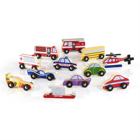 

Набор транспорта Guidecraft Block Play к Дороге из дерева, 12 шт. (G6719)
