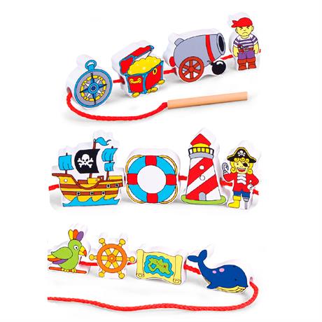 

Деревянная шнуровка Viga Toys Пираты (59852VG) от 2 лет