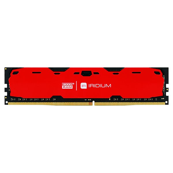 

Память DDR4 4Gb, 2400 MHz, Goodram Iridium Red, 15-15-15, 1.2V, с радиатором (IR-R2400D464L15S/4G)