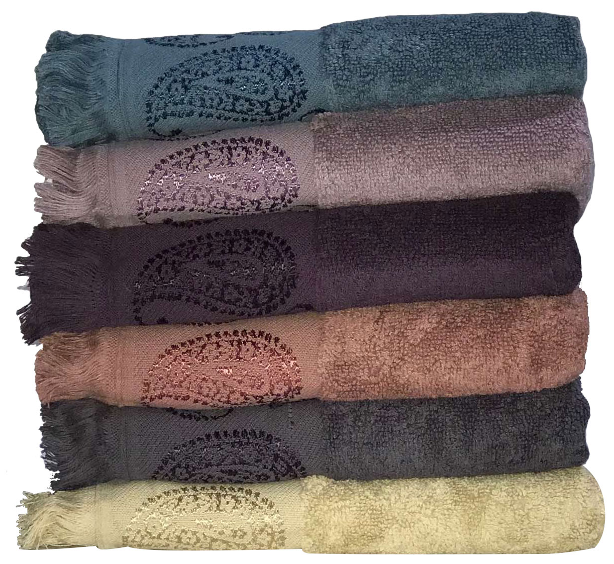 

Набор махровых полотенец Miss Cotton Жаккард Buta 50x90 6 шт (ts-01530)