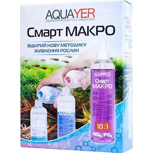 

Набор удобрений для аквариумных растений Aquayer Смарт Макро 2х250 мл