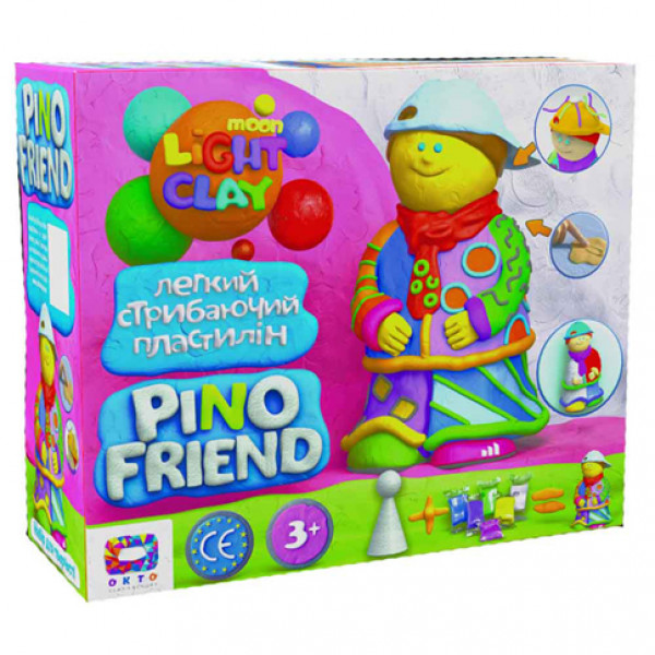 

Набір легкого стрибаючого пластиліну ТМ Moon Light Clay Pino Friend Джексон (9)