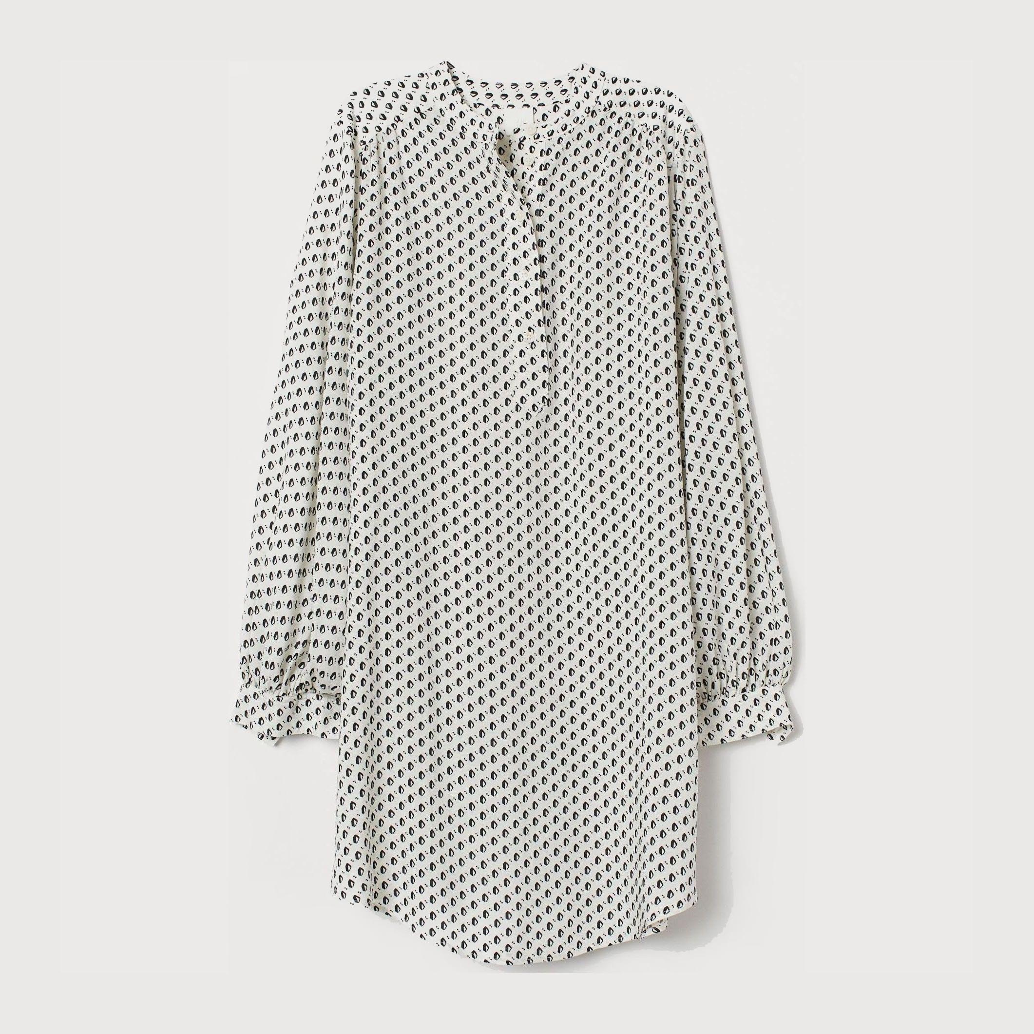 

Платье H&M 4727767  Черное с белым, Платье H&M 4727767 38 Черное с белым