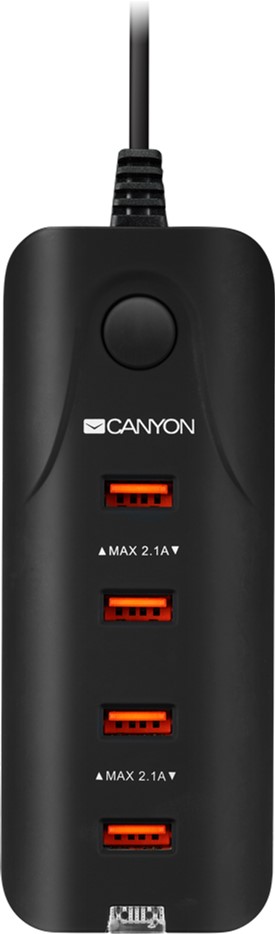 

Сетевое зарядное устройство Canyon 4USB 4.2A Black (CNE-CHA09B)