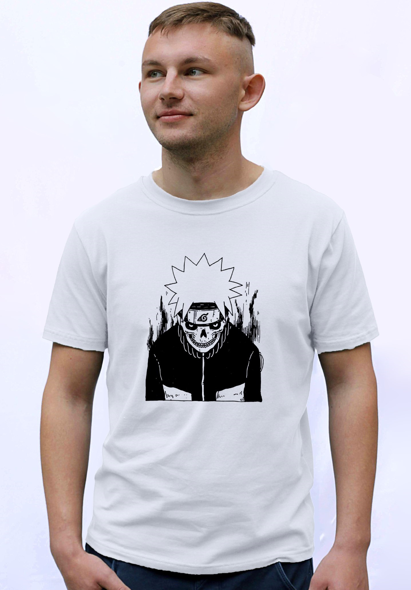 

Футболка Tviy Brand Наруто Naruto Аниме Anime 1 Белая XXL