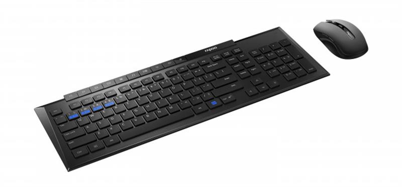 

Комплект (клавиатура, мышь) Rapoo 8200M Wireless Black