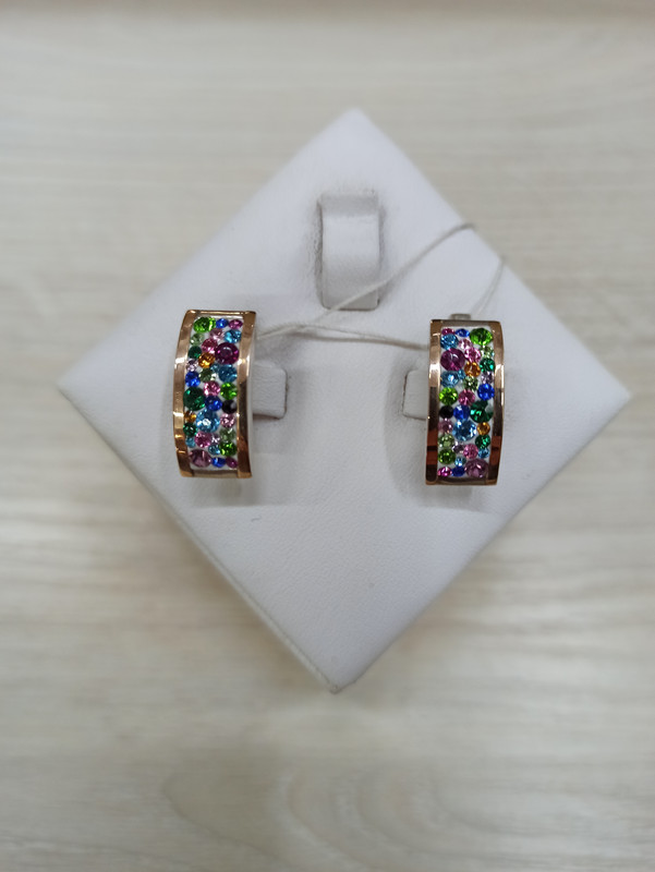 

Серьги серебряные Bigsan с золотом КС00024