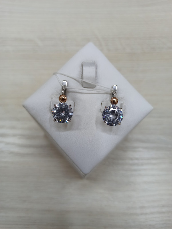 

Серьги серебряные Bigsan с золотом КС00025