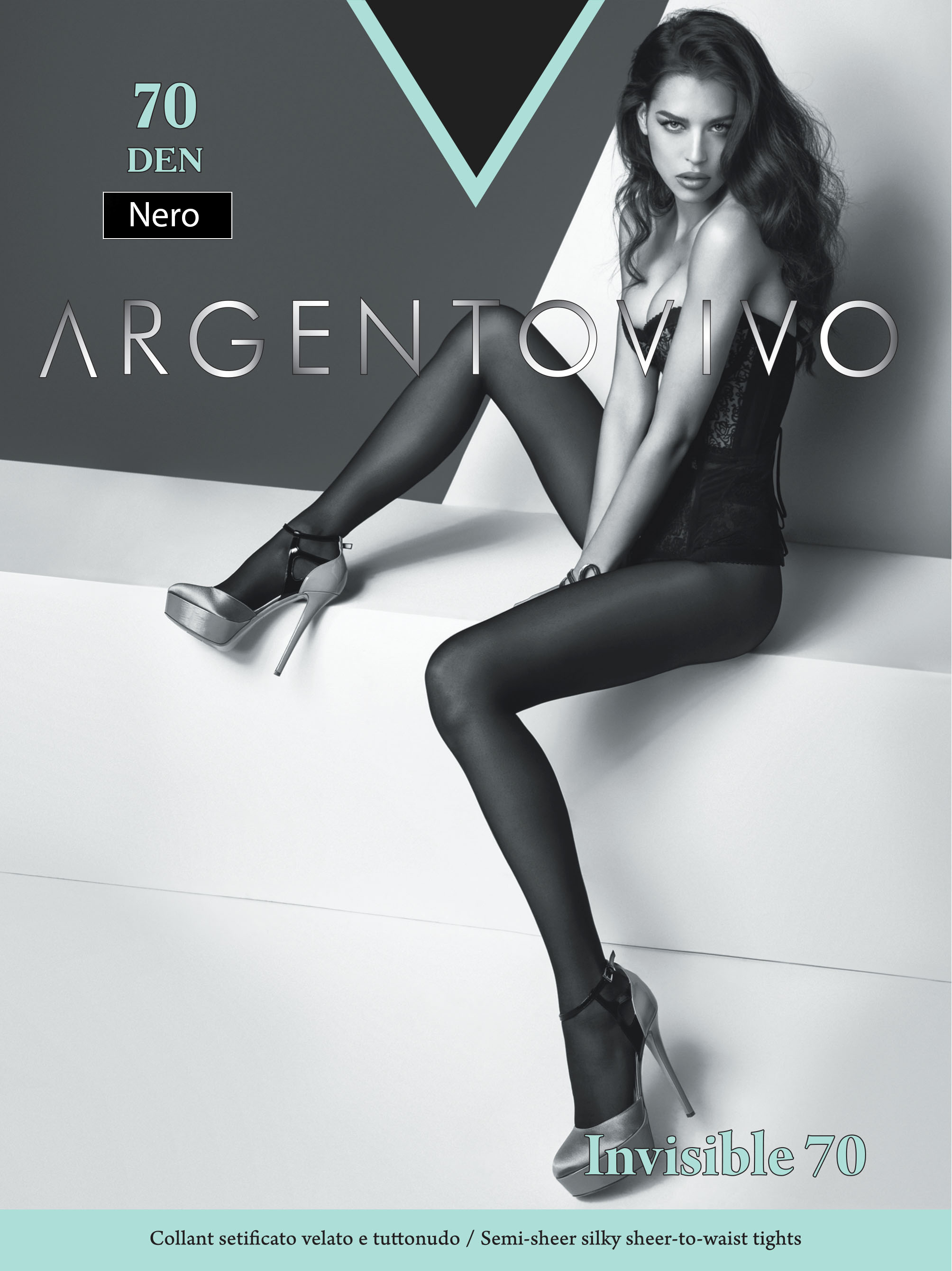 

Колготки Argentovivo Invisible 70 Den  р Nero, Колготки Argentovivo Invisible 70 Den 4 р Nero