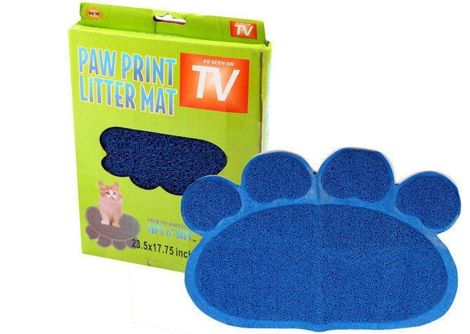 

Коврик для питомца Paw Print Litter Mat Синий (op301048833-А179)