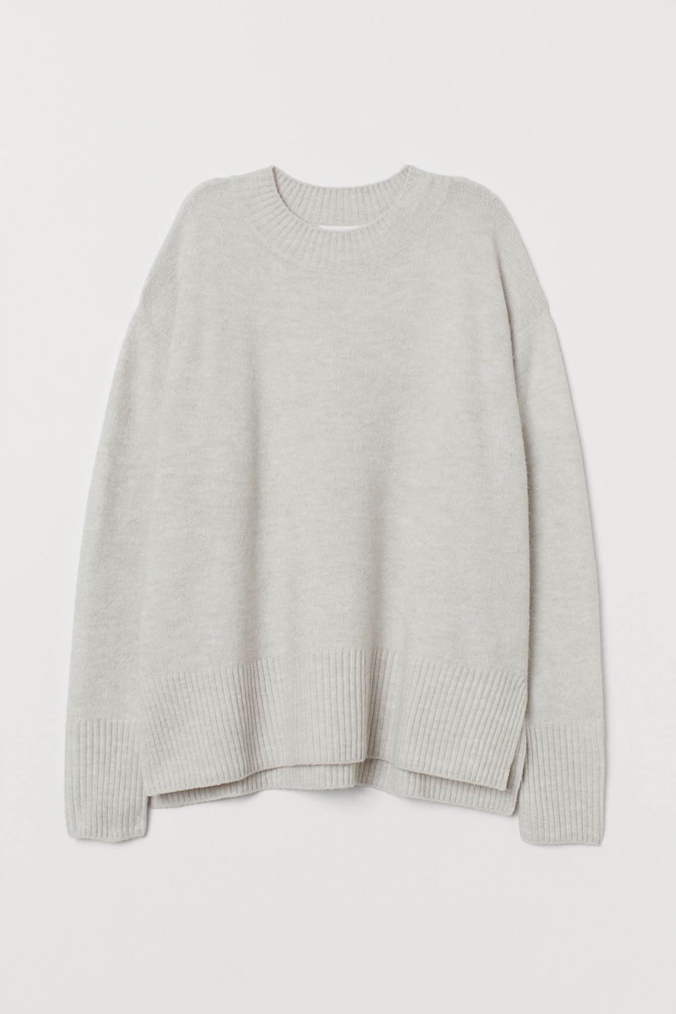

Джемпер оверсайз H&M L светло-серый 8877612dm