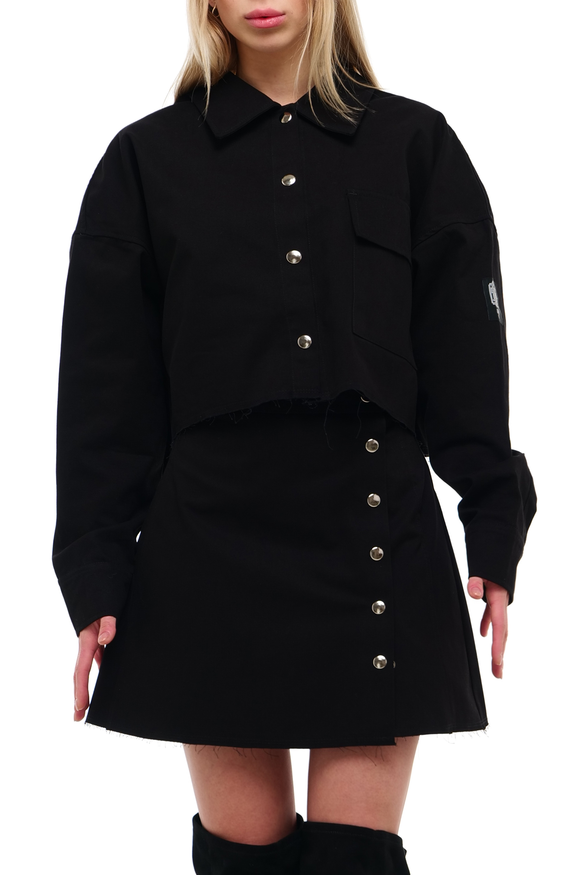 

Рубашка коттон черная Gorchitsa 3444 oversize
